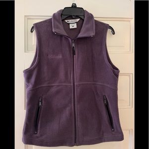 Columbia purple fleece vest. Excellent condition. Size large.